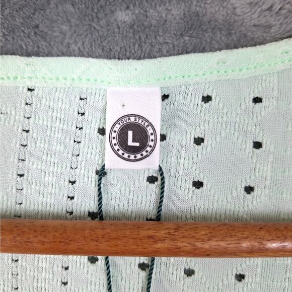 Womens Top Large Boho Cottagecore Eyelet Summer Casual Peasant Embroidered NWT - Picture 2 of 7